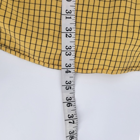 Tommy Hilfiger Men's XXL Button Down Shirt Yellow Plaid Long Sleeve Vintage Y2K - Picture 8 of 8